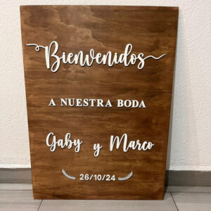 Letrero boda