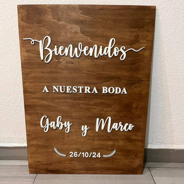 Letrero boda