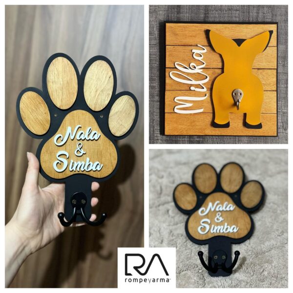 Percheros para perritos huella