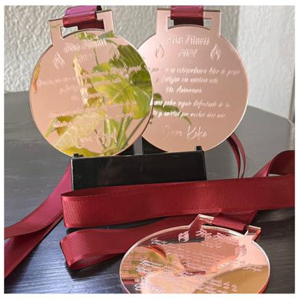 Medallas acrílico espejo